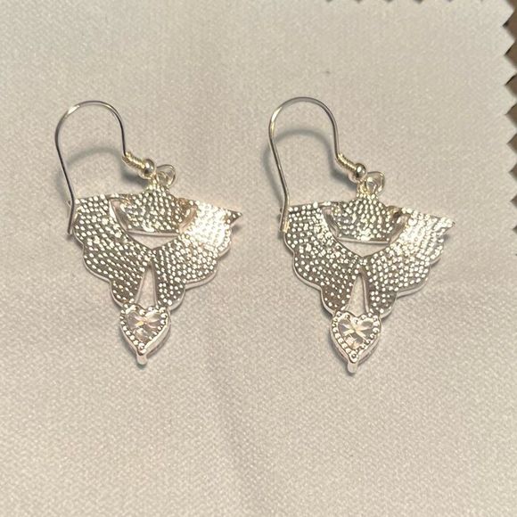 Eternal Love Series Earrings- Silver 1 - Picture 2 of 5